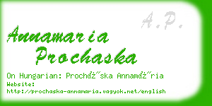 annamaria prochaska business card